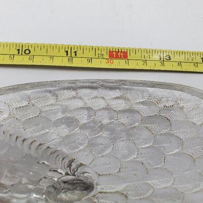 LE SMITH CLEAR GLASS TURKEY DISH WITH LID