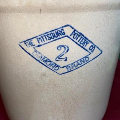 Lot 627 - Stoneware Crock Pittsburg Pottery