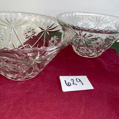 Lot 629 - Two Glass Punchbowls