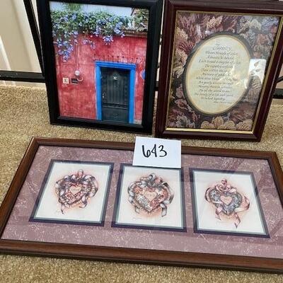Lot 643 - framed art