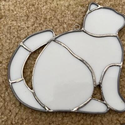 Lot 659 - Cats Stained Glass