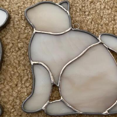 Lot 659 - Cats Stained Glass