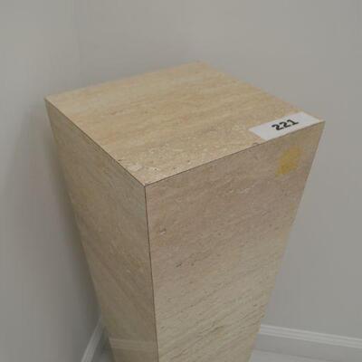 LOT 221 PEDESTAL SIMULATED MARBLE