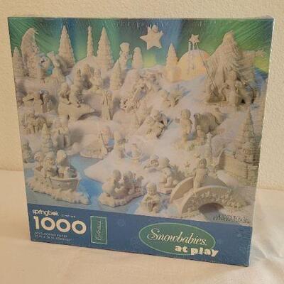 Lot 149: Vintage New Sealed SPRINGBOK Snowbabies at Play 1000 pc. PUZZLE