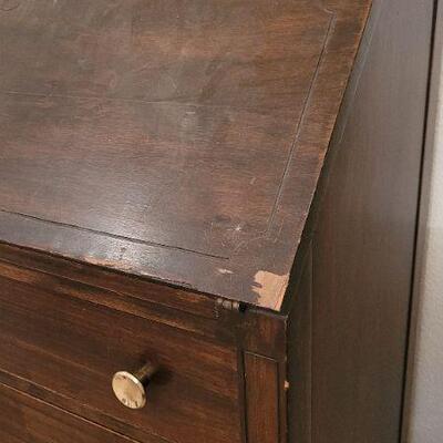 Lot 183: Antique 3-Drawer Secretary Desk
