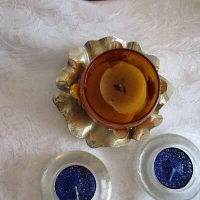 #53 Candles and Candle holders. Excellent condition.