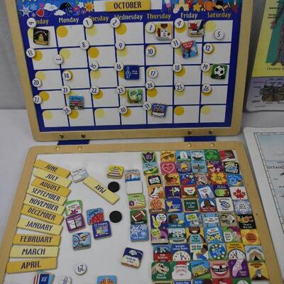 Magnetic Calendar & 2 Educational Placemats
