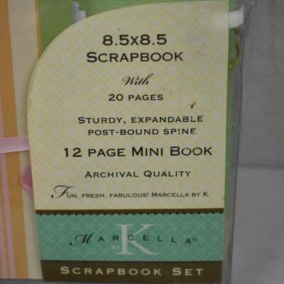 K Marcella Scrapbook Set, 8.5x8.5 with 20 Pages & 12 Page Mini Book