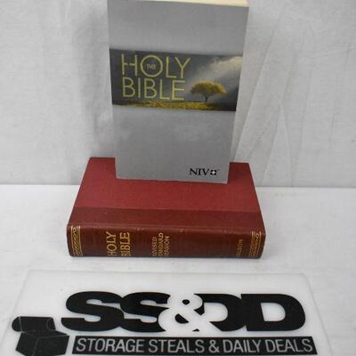 Qty 2 The Holy Bible: NIV Paperback 2011, Hardcover 1953