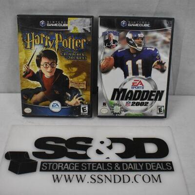 Nintendo Game Cube Games: Harry Potter & the Chamber of Secrets & Madden 2002