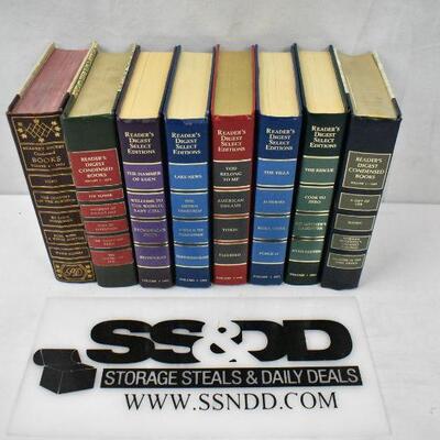 8 Hardcover Fiction Books: Reader's Digest Condensed Books