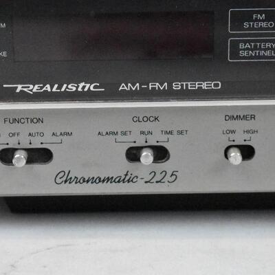 Realistic Chronomatic 225 AM/FM Alarm Clock, Vintage