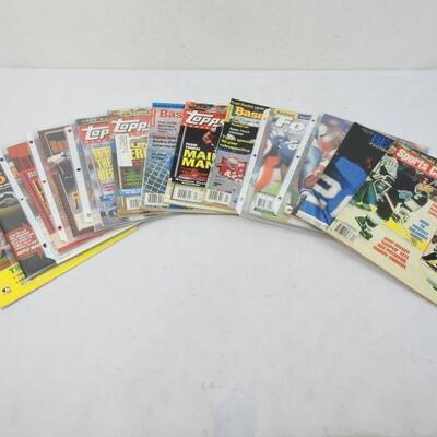 13 Various Sports Magazines: 1 Hockey, 3 Football, and 9 Baseball