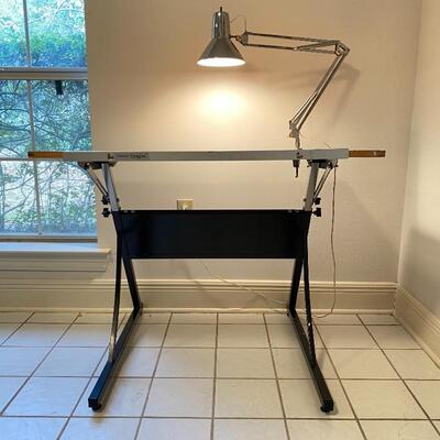 Adjustable Art Desk With Light