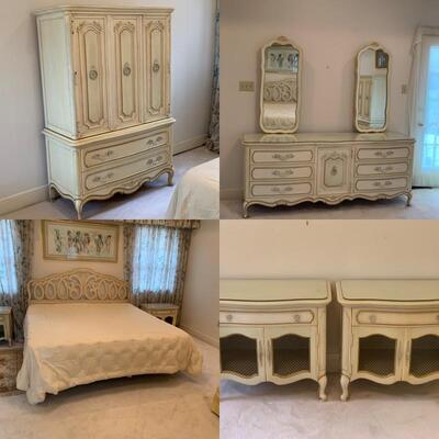 5 Piece King French Provincial Bedroom Set 