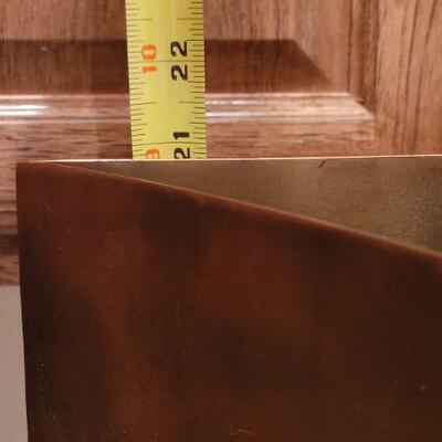 Lot 185: New MACY'S Pair of Copper Stylish Planters 
