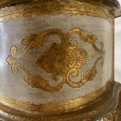 Elegant Gold and Cream Painted Side Table