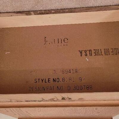 Lot 197: Vintage LANE Mid Century Modern Side Table w/ Magazine Storage 