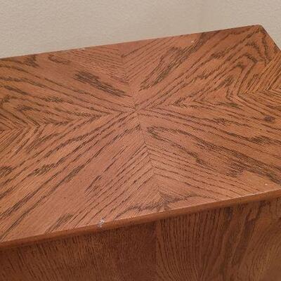 Lot 197: Vintage LANE Mid Century Modern Side Table w/ Magazine Storage 