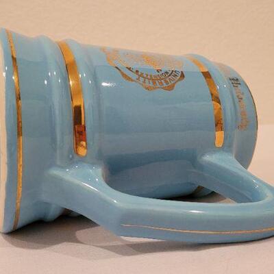 Lot 198: Vintage W.C.BUNTING Colorado State University Mug Mid Century Modern Baby Blue