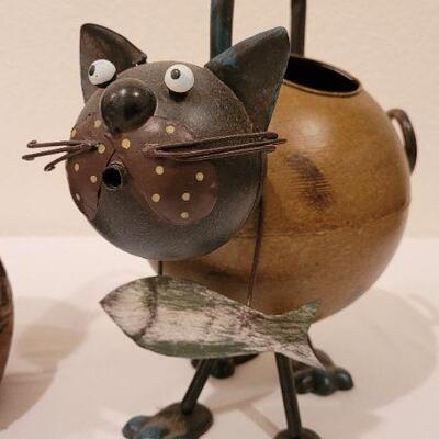 Lot 201: (2) Cat Lovers Home Deco Accents