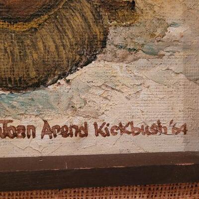 Lot 204: Vintage 1964 JOAN AREND KICKBUSH Fine Art Oil Painting SIGNED Alaska 