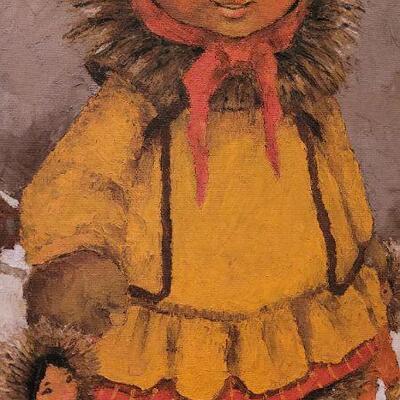 Lot 204: Vintage 1964 JOAN AREND KICKBUSH Fine Art Oil Painting SIGNED Alaska 