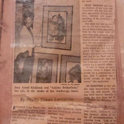 Lot 204: Vintage 1964 JOAN AREND KICKBUSH Fine Art Oil Painting SIGNED Alaska 