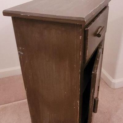 Lot 205: Vintage Handmade Cabinet w/ Drawer and Fun Original Accent Paint & Liner