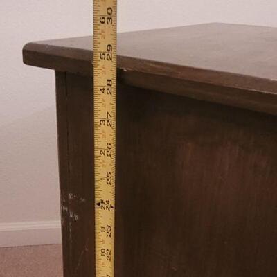 Lot 205: Vintage Handmade Cabinet w/ Drawer and Fun Original Accent Paint & Liner