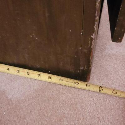 Lot 205: Vintage Handmade Cabinet w/ Drawer and Fun Original Accent Paint & Liner