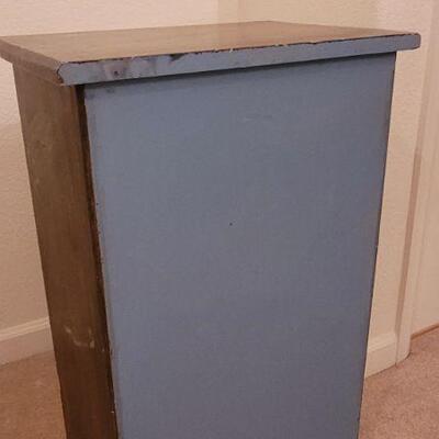Lot 205: Vintage Handmade Cabinet w/ Drawer and Fun Original Accent Paint & Liner
