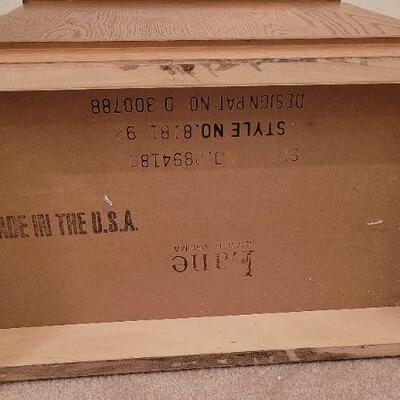 Lot 206: Vintage LANE Mid Century Modern Side Table w/ Magazine Storage 