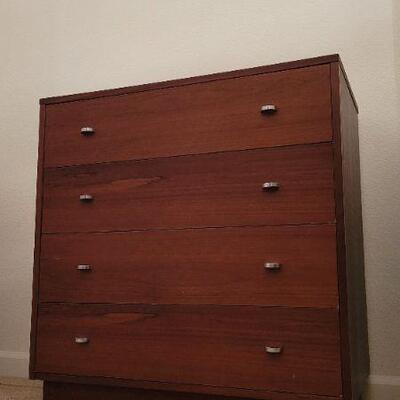 Lot 207: Vintage Made in DENMARK Mid Century Modern 4-Drawer Dresser