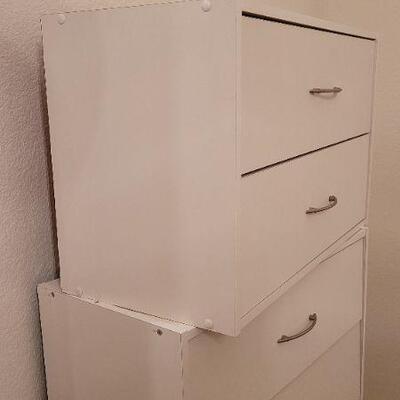 Lot 208: Set of (3) Stacking 2-Drawer Dressers