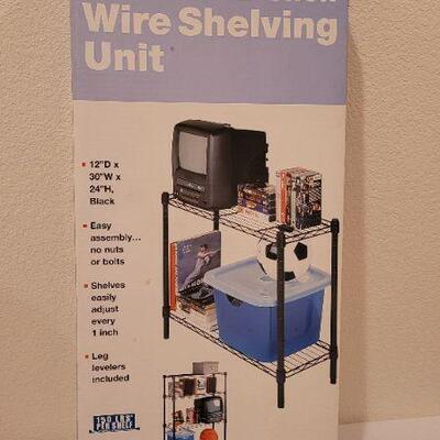 Lot 215: New 2-Tier Wire Shelving Unit