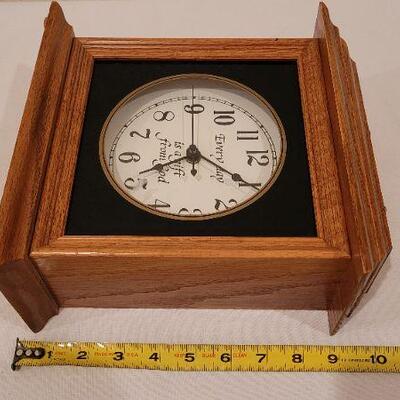 Lot 228: Vintage Mantle Clock w/ Amazing Grace Musicbox Feature Tested A+ (needs AA Battery)