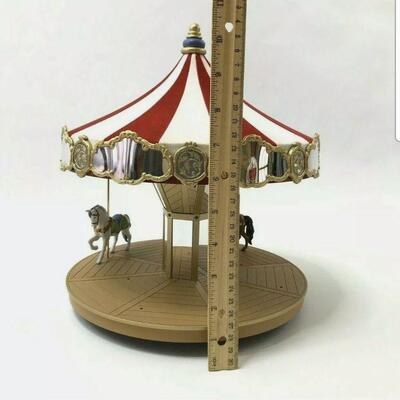 Lot 242: New HALLMARK Carousel Display with 2 Horses