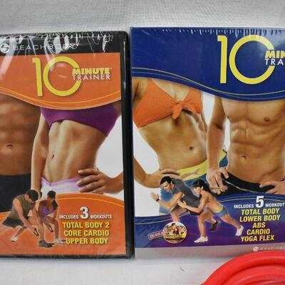 Beachbody 2008 & 2011 DVDs, sealed, with accessories - New