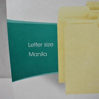 Qty 2 Boxes Smead Manila File Folders, 1/3 Cut Tab, Letter, 100/Box - New