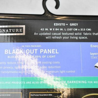 Qty 2 Eclipse Edisto Blackout Window Curtain Panels, 42