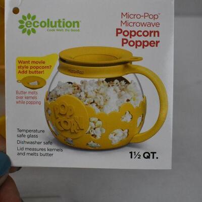 Ecolution Micro-Pop Microwave Popcorn Popper - New