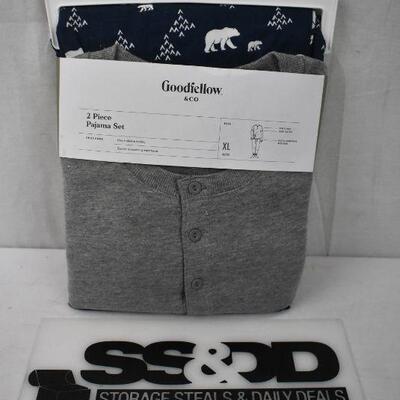 2 pc Pajama Set by Goodfellow & Co. Men's size XL, Blue, Gray, & White - New