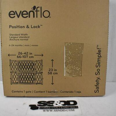 Evenflo Position & Lock Baby Gate. Light Brown - New