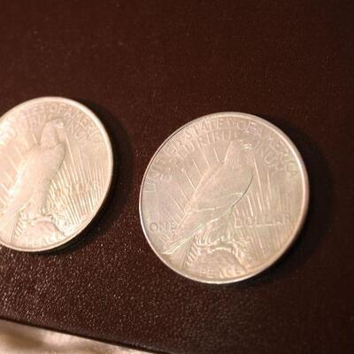 2 1922 Silver Peace dollars