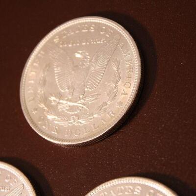 3 1887 Morgan silver dollars