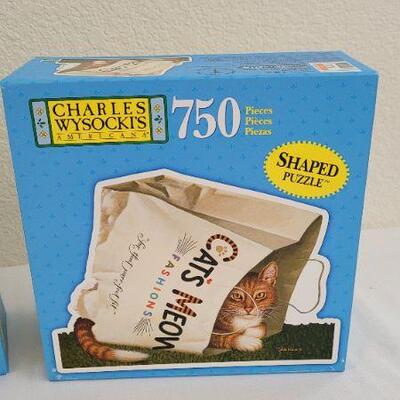 Lot 249: (2) New CHARLES WYSOCKI'S AMERICANA Cat Puzzles