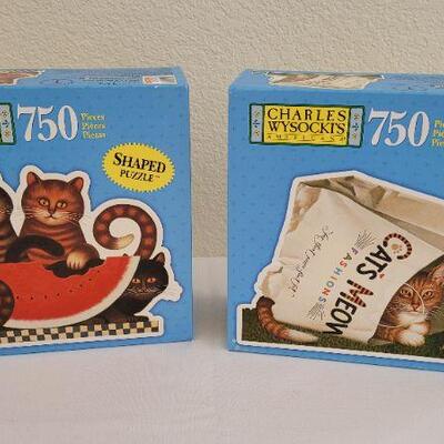 Lot 249: (2) New CHARLES WYSOCKI'S AMERICANA Cat Puzzles