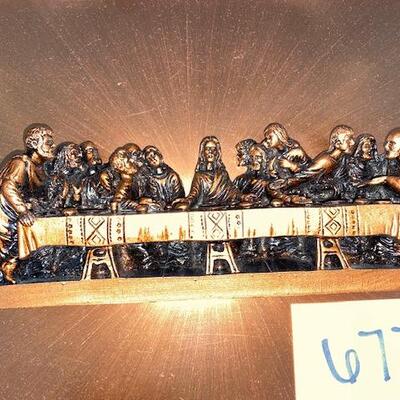 Lot 677 - Copper 3D Last supper 