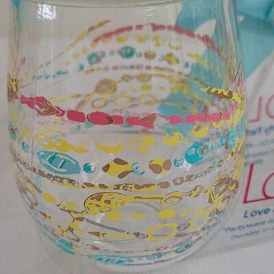 Lot 260: (2) New LOLITA "Love my Party of Two" Acrylic Glasses 